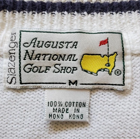 Master Vintage White Argyle Sweater Vest. Size Medium - Picture 4 of 4